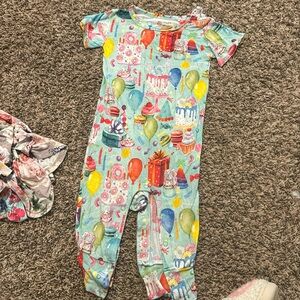 Posh peanut happy birthday romper 2t
